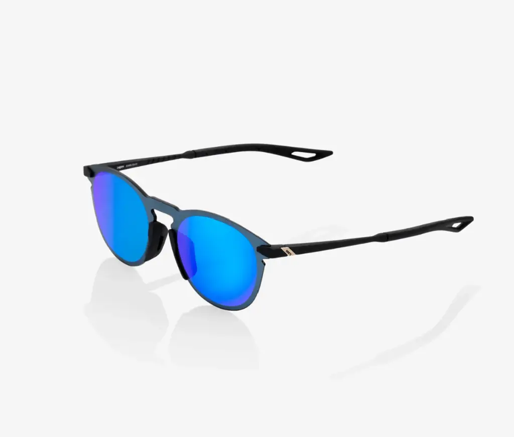 100% Legere Round Soft Tact Black - Blue Lens 